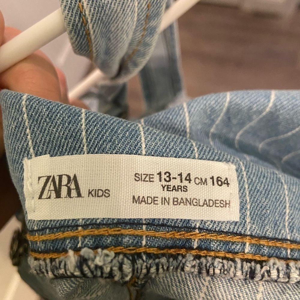 ZARA Kids Coverall Denim Dress - Picture 4 of 4